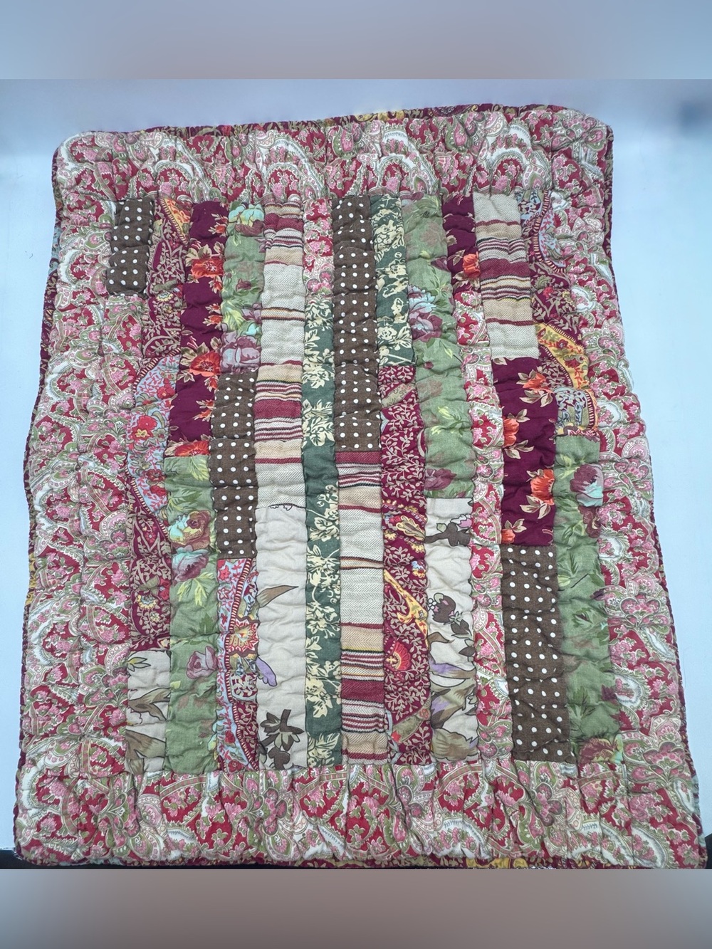 Pottery Barn Preppy Paisley Quilted Sham